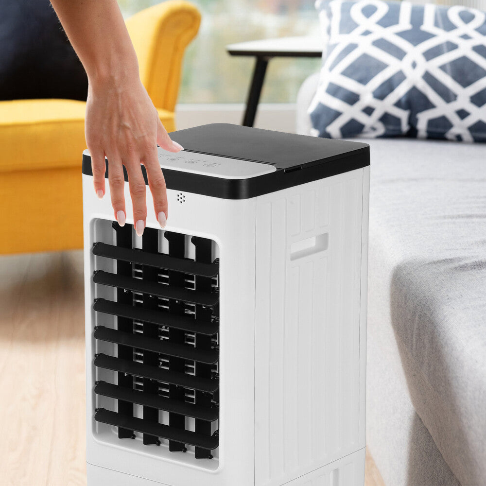 8L Portable Air Cooler Fan with Remote Control – Ice Cold Evaporative Cooling Unit with 3 Ice Packs, 3 Speeds, Timer & Large Water Tank – Eco-Friendly Conditioner for Home or Office (65W)