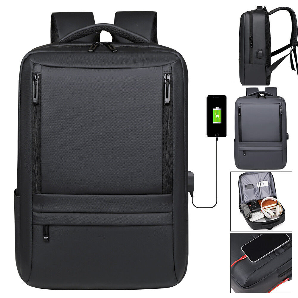 Women Men Backpack anti Theft Laptop Rucksack Business School Bag USB Charging