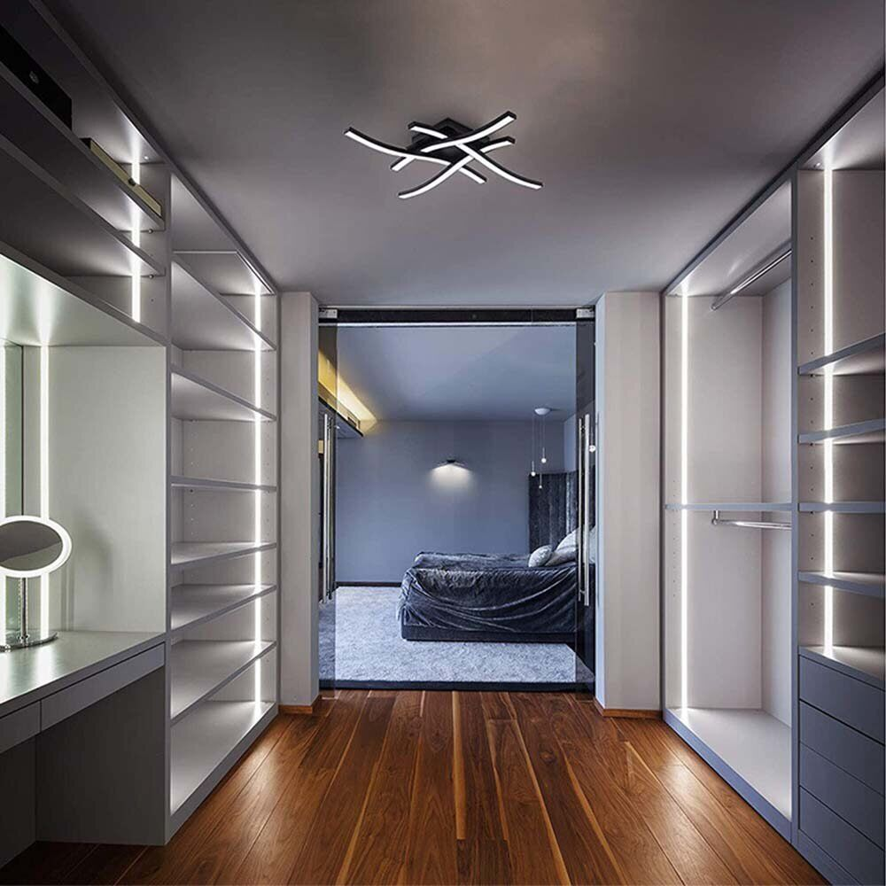 Modern LED Ceiling Light - 4-Wave Design Pendant Lamp for Kitchen, Living Room, and Bedroom