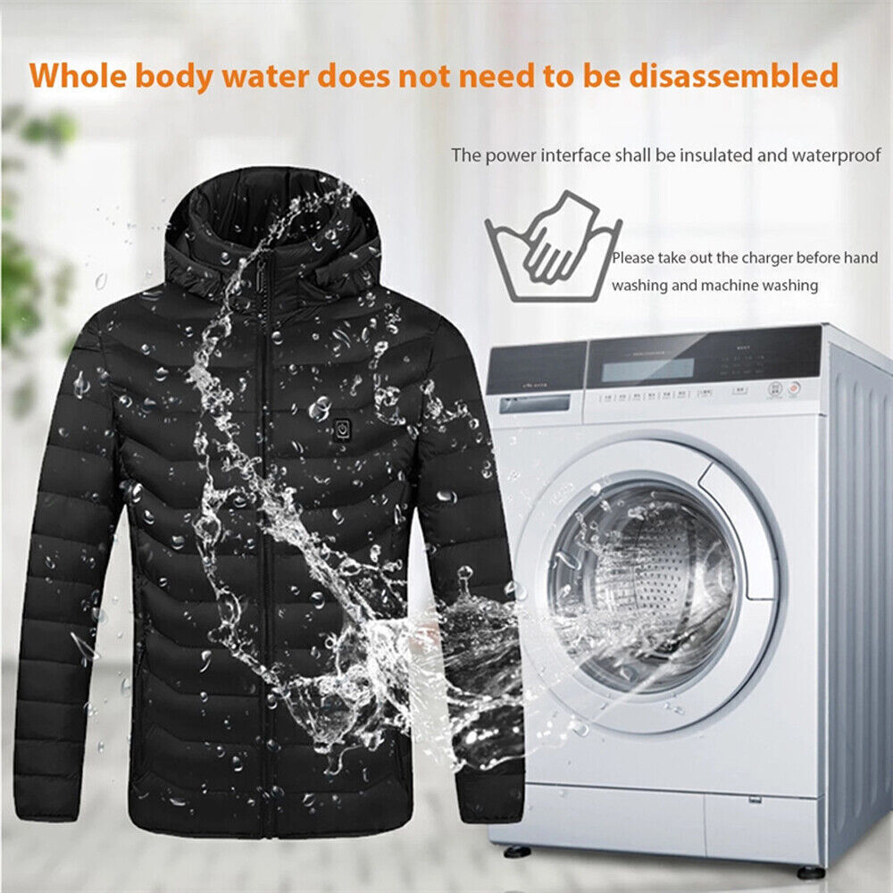 Heated Jacket for Men & Women USB Electric Winter Coat with Warming Pads & Body Warmer