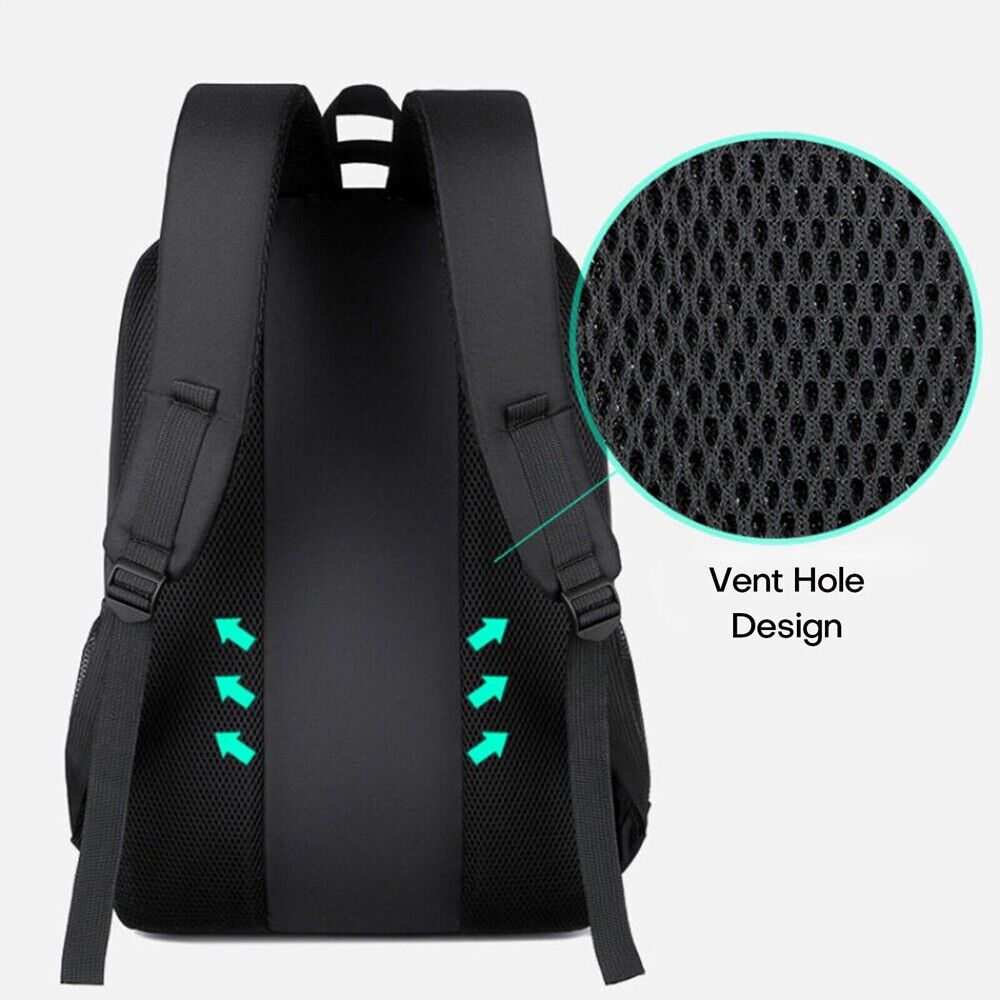 Unisex Backpack Large anti Theft USB Laptop Rucksack Waterproof School Bag