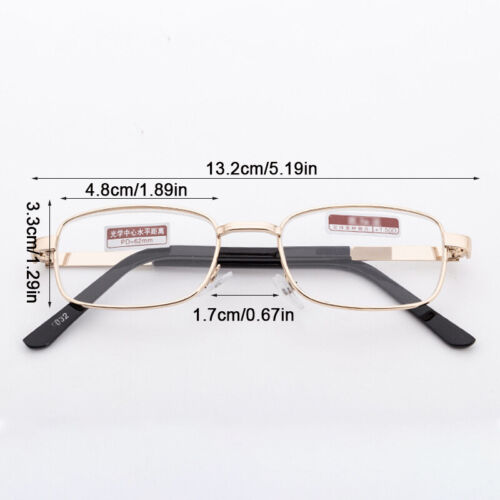Metal Reading Glasses Highly Presbyopic Lenses Men'S / Ladies +4 - 6 Mag glass (Recommended)