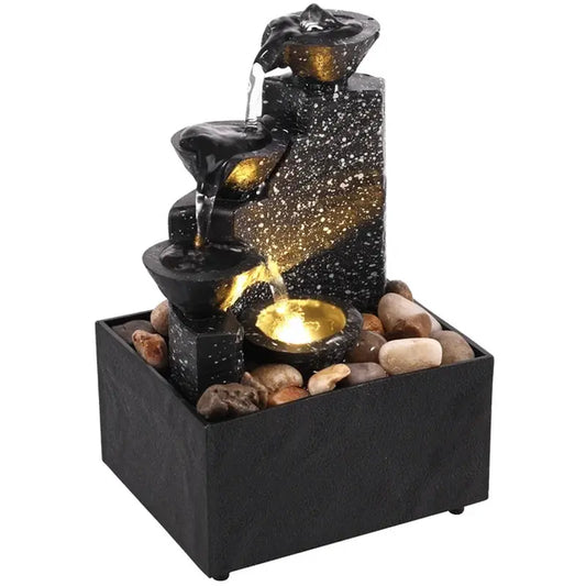 Zen Flow: Serene Desktop Waterfall Decoration for a Tranquil Workspace