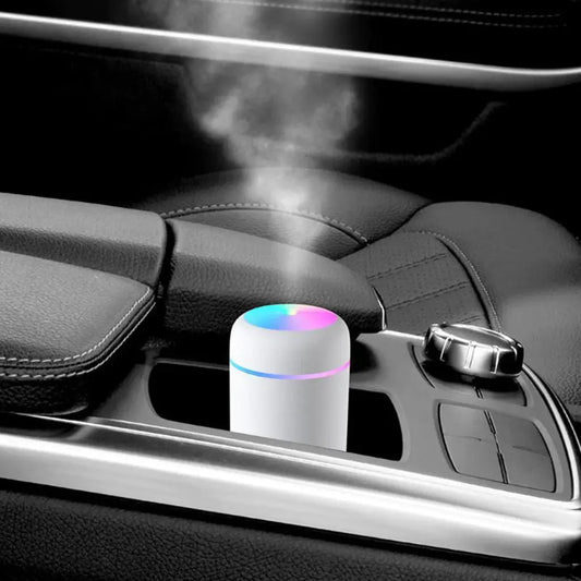 300ml Ultrasonic Aroma Essential Oil Diffuser: Mini USB-Powered Humidifier with Auto Shut-Off & LED Light for Home and Car Use