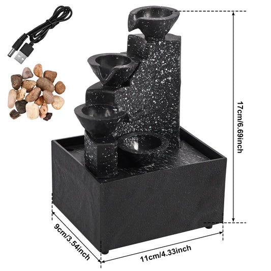 Zen Flow: Serene Desktop Waterfall Decoration for a Tranquil Workspace