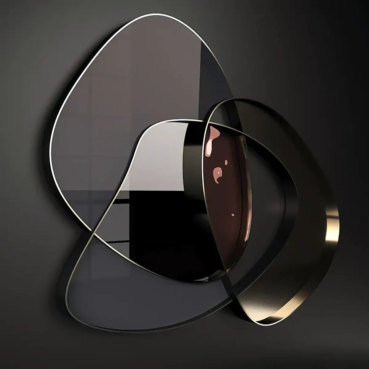 Captivate Your Walls: Modern Abstract 3D Metal Lens Wall Art Canvas Painting – A Fusion of Innovation and Aesthetics