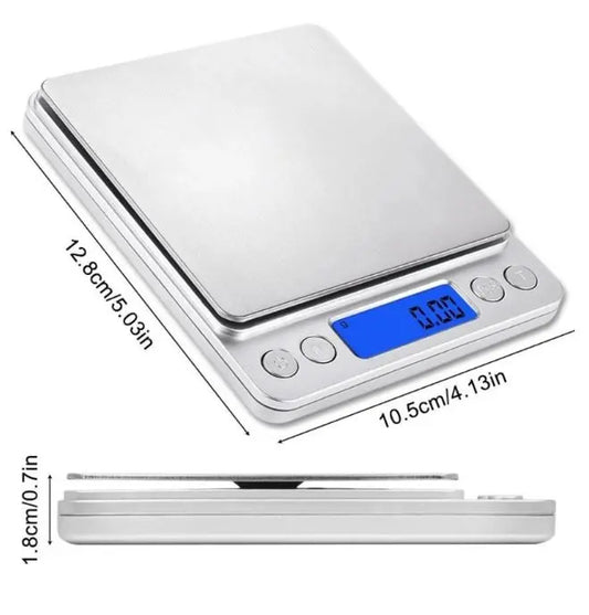 Precision Digital Kitchen Scale - 3000g/0.1g, Food Scales & Jewelry scale Digital Weight Grams and Ounces, LCD Display, Tare Function - DynamicDrop Hub