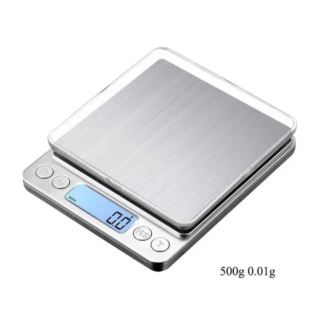 Precision Digital Kitchen Scale - 3000g/0.1g, Food Scales & Jewelry scale Digital Weight Grams and Ounces, LCD Display, Tare Function - DynamicDrop Hub