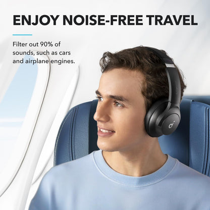 High-Quality Soundcore by Anker Q20i Hybrid Active Noise Cancelling Foldable Headphones – 40H Battery Life, App Control & Hi-Res Audio - Ear Comfort