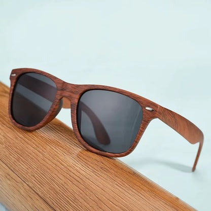 Plastics Wood Bamboo Sunglasses Men Women Classic Fashion UV400 Vintage Driving Sun Glasses Black Fishing Eyewear