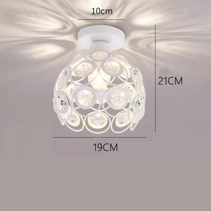 Led Crystal Aisle Lamp Corridor Balcony Ceiling Light Nordic Style Personality Creative Small Chandelier Entrance Lamps