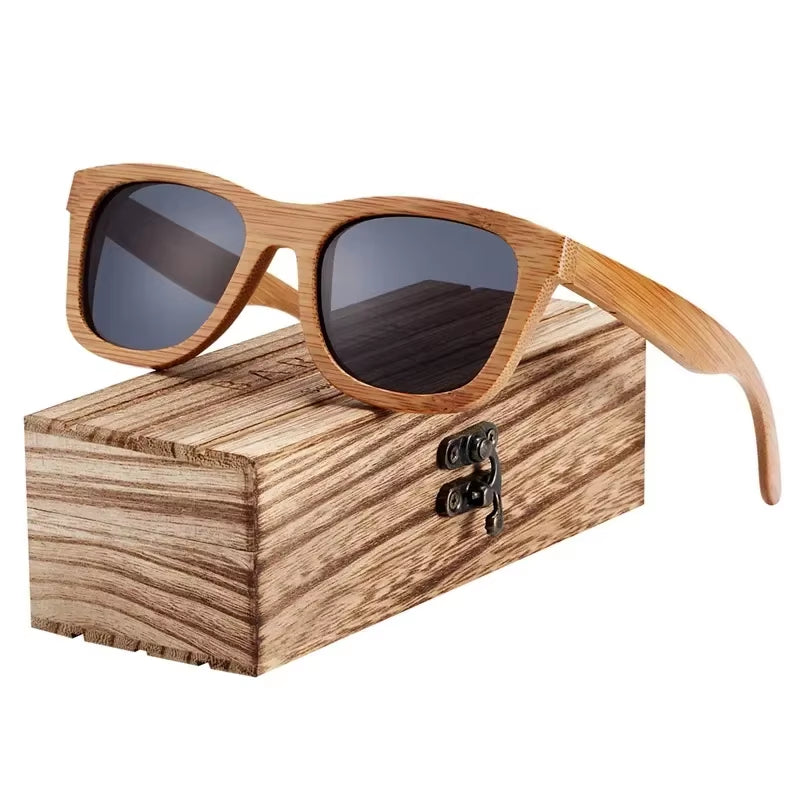 Plastics Wood Bamboo Sunglasses Men Women Classic Fashion UV400 Vintage Driving Sun Glasses Black Fishing Eyewear