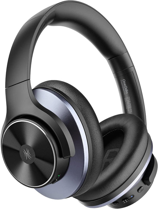 A10 Hybrid Active Noise Cancelling Headphones [62 Hrs Playtime] Wireless Bluetooth over Ear Headphones with Hi-Res Audio, Transparency Mode, Deep Bass, CVC 8.0, for Travel PC Home Office