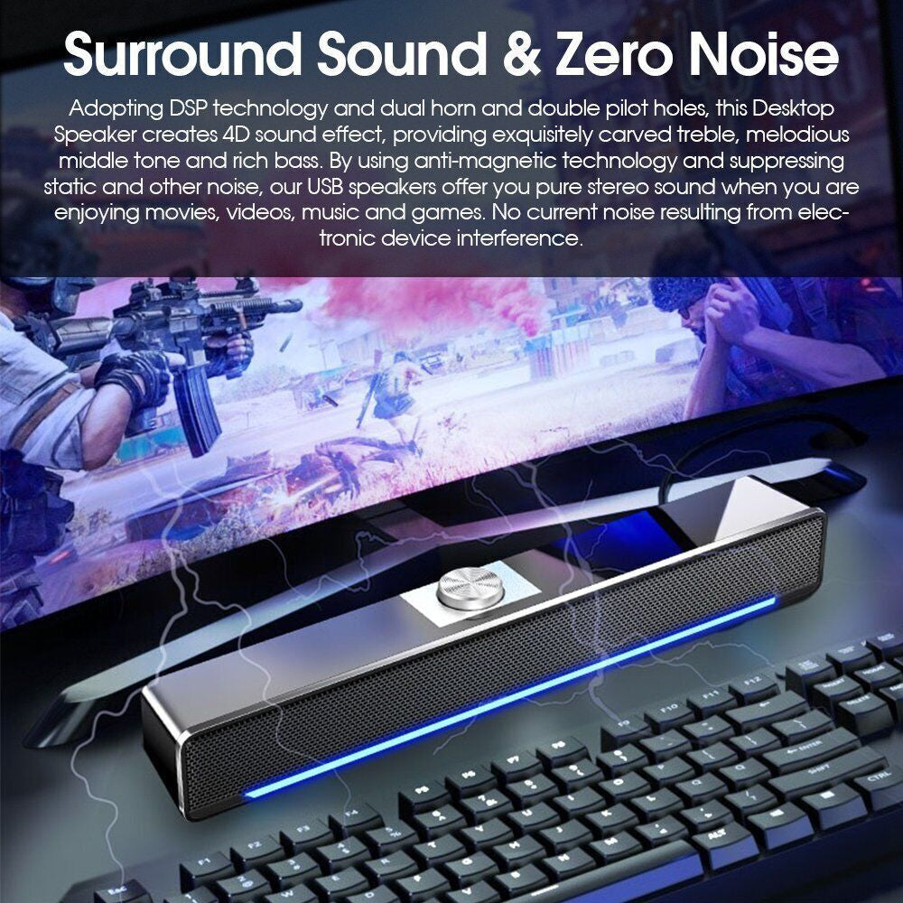 Bluetooth Wireless Soundbar TV Computer Speaker Home Theater Subwoofer Sound Bar