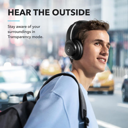 High-Quality Soundcore by Anker Q20i Hybrid Active Noise Cancelling Foldable Headphones – 40H Battery Life, App Control & Hi-Res Audio - Ear Comfort