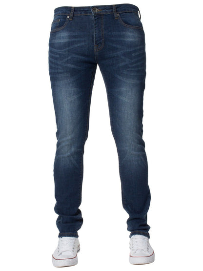 Kruze Mens Jeans Skinny Stretch Slim Fit Flex Denim Trouser Pants UK Waist Sizes