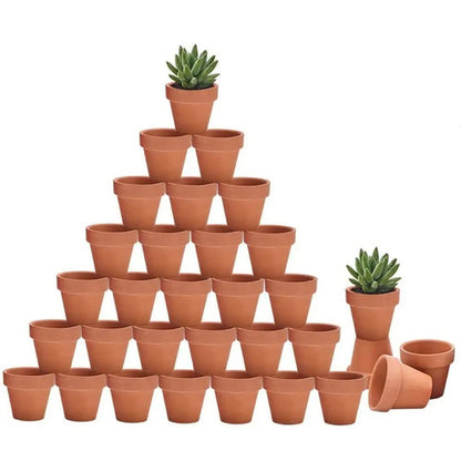 10 Pack Clay Plant Pots Patio Terracotta Pots Flowers Herbs Indoor Outdoor Decor - DynamicDrop Hub