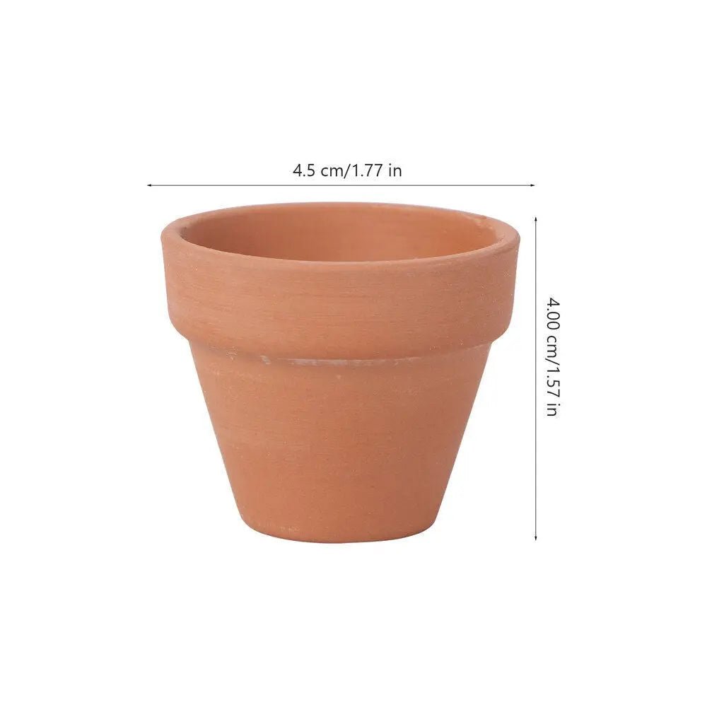 10 Pack Clay Plant Pots Patio Terracotta Pots Flowers Herbs Indoor Outdoor Decor - DynamicDrop Hub