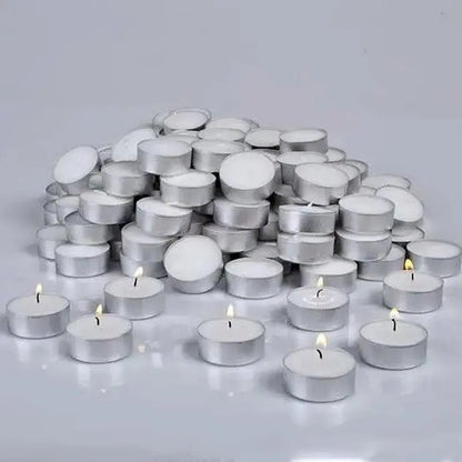 100 Tea Night Lights Candles 4 Hour Long Burn - DynamicDrop Hub