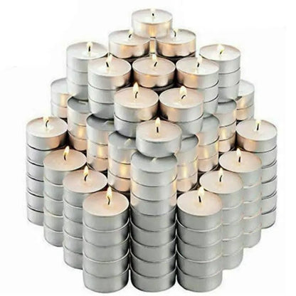 100 Tea Night Lights Candles 4 Hour Long Burn - DynamicDrop Hub