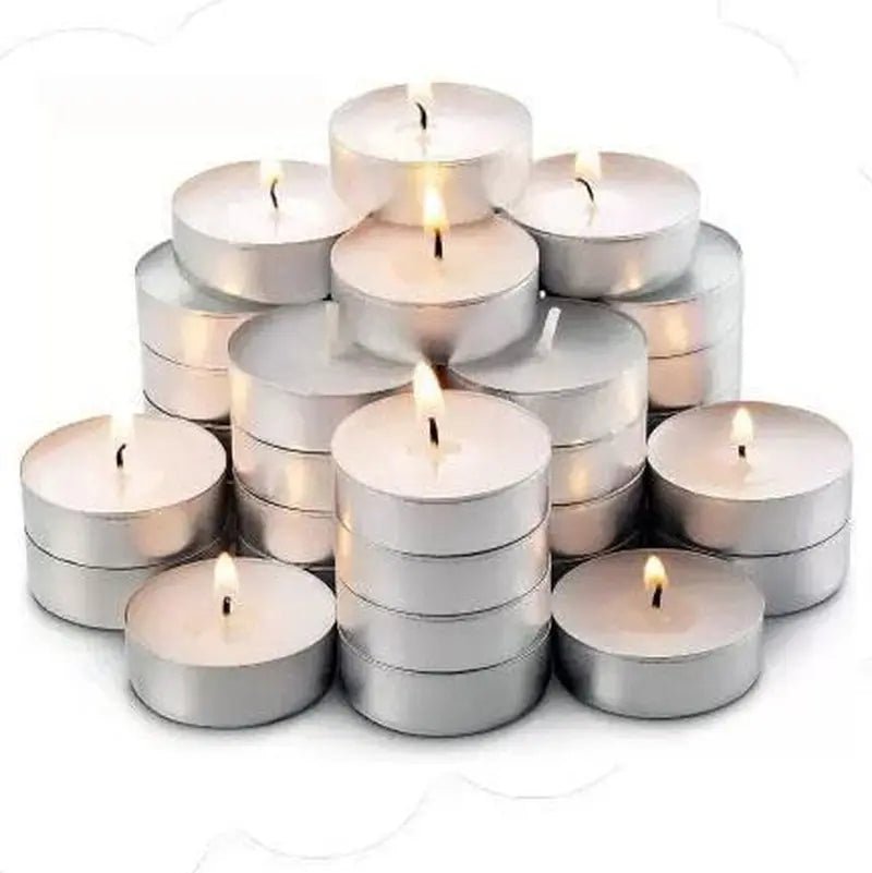 100 Tea Night Lights Candles 4 Hour Long Burn - DynamicDrop Hub