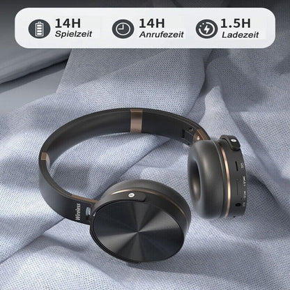 Wireless Bluetooth Headphones with Noise Cancelling Over-Ear Stereo Earphones