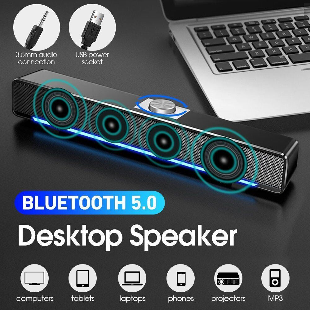 Bluetooth Wireless Soundbar TV Computer Speaker Home Theater Subwoofer Sound Bar