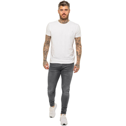 Enzo Mens Skinny Jeans Slim Fit Super Stretch Flex Denim Trouser Pants All Waist