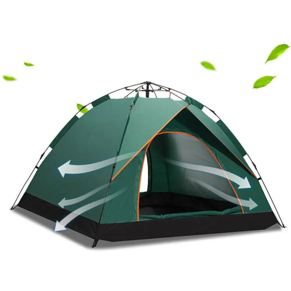 2 - 3 Man Automatic Instant Double Layer Pop up Camping Tent Waterproof Outdoor - DynamicDrop Hub