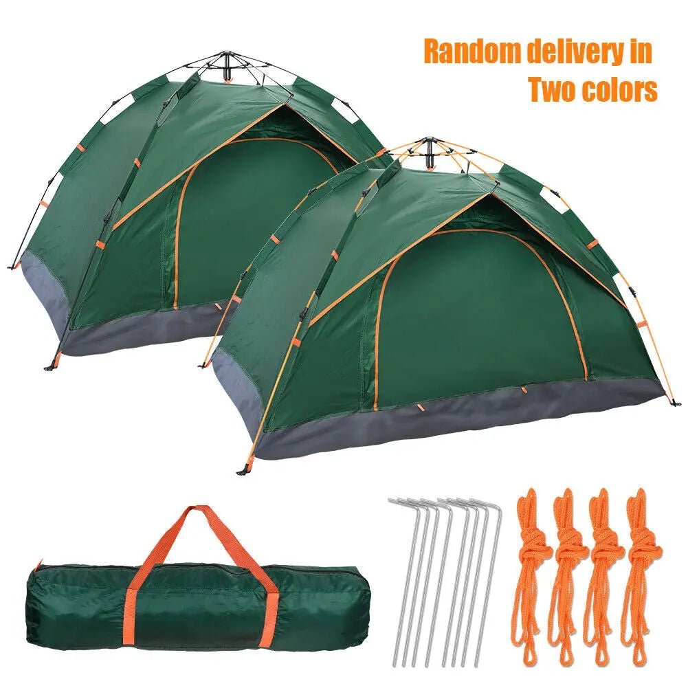 2 - 3 Man Automatic Instant Double Layer Pop up Camping Tent Waterproof Outdoor - DynamicDrop Hub