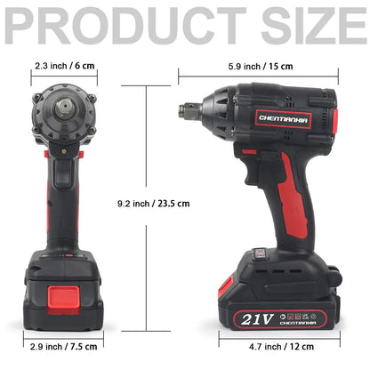 Electric Wrench Drill Gun Ratchet Driver W/2 Battery - DynamicDrop Hub