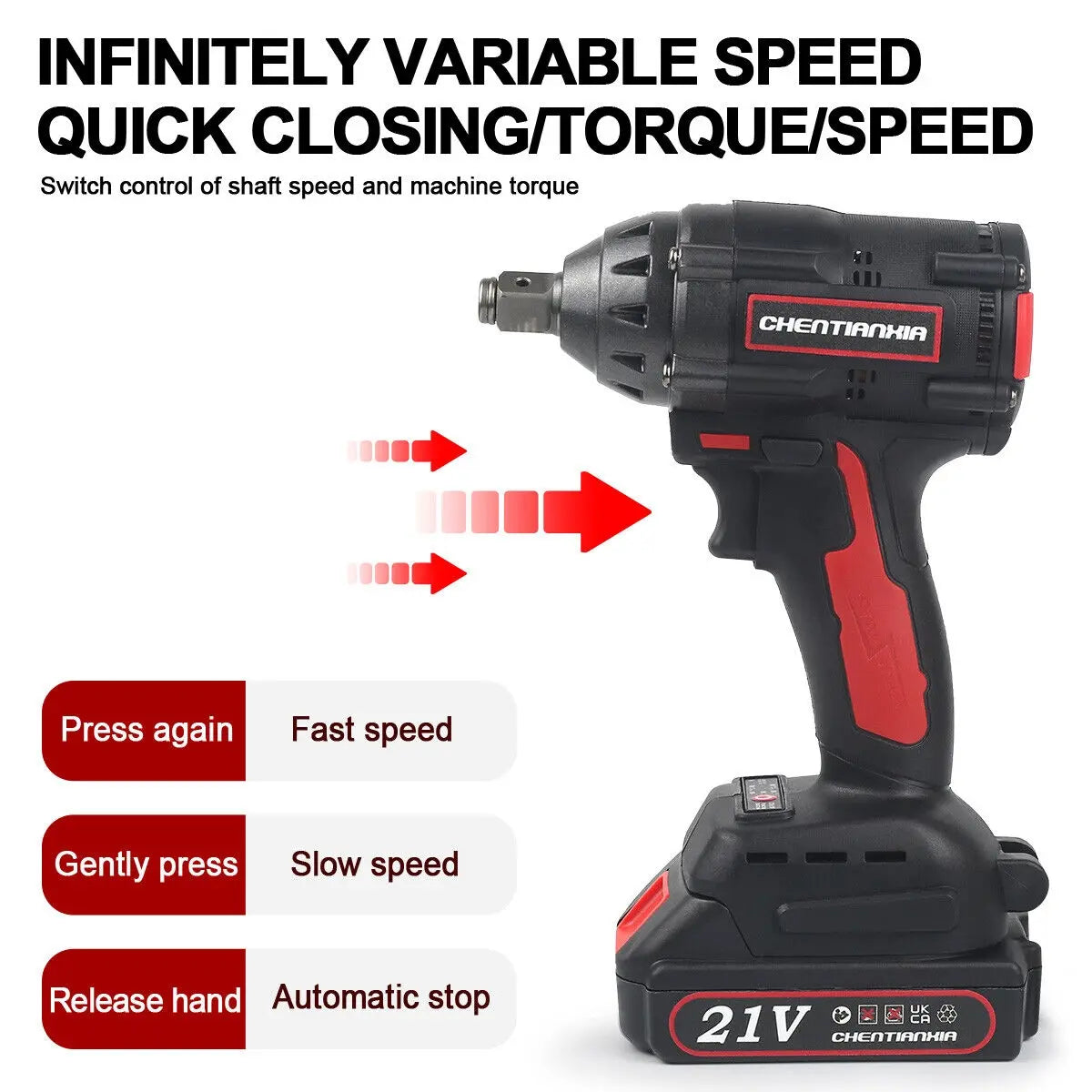 Electric Wrench Drill Gun Ratchet Driver W/2 Battery - DynamicDrop Hub