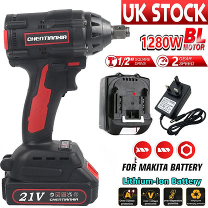 Electric Wrench Drill Gun Ratchet Driver W/2 Battery - DynamicDrop Hub