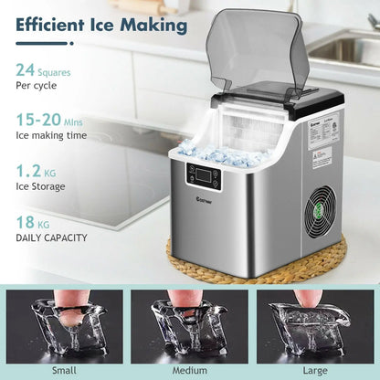 Countertop Portable Ice Cube Maker 18KG / 24H - DynamicDrop Hub