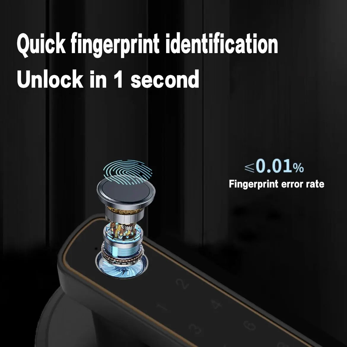 Tuya Bluetooth Smart Fingerprint Door Lock with Password Mechanical Key Unlocking for Wooden Door Single Handle Smartlife M4
