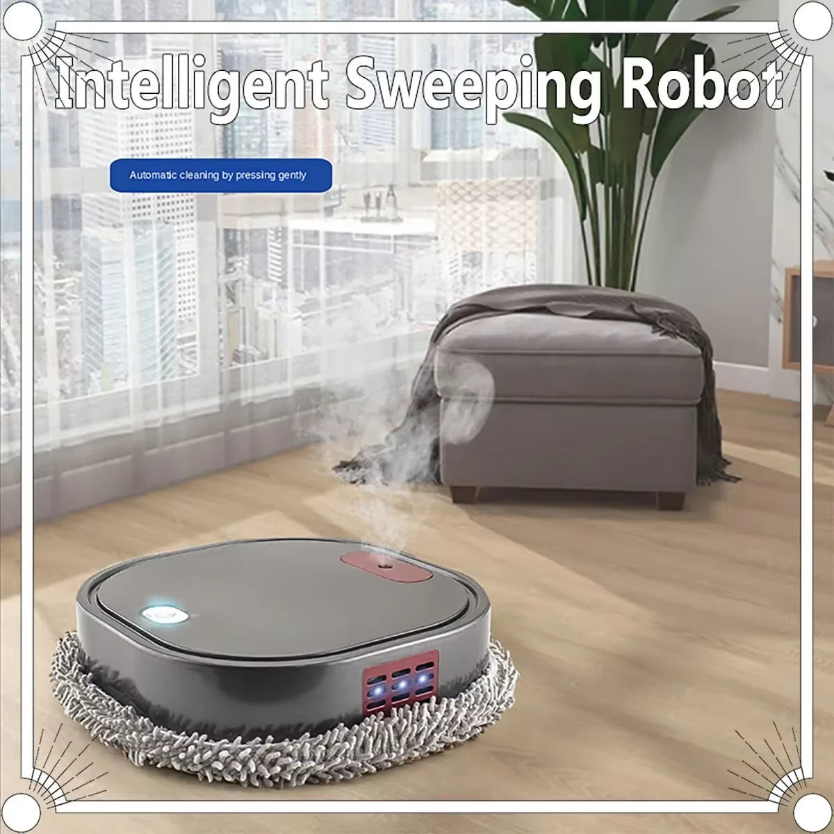 3-in-1 Smart Robot Vacuum Cleaner | Rechargeable Dry & Wet Mopping Machine with Spray Cleaner