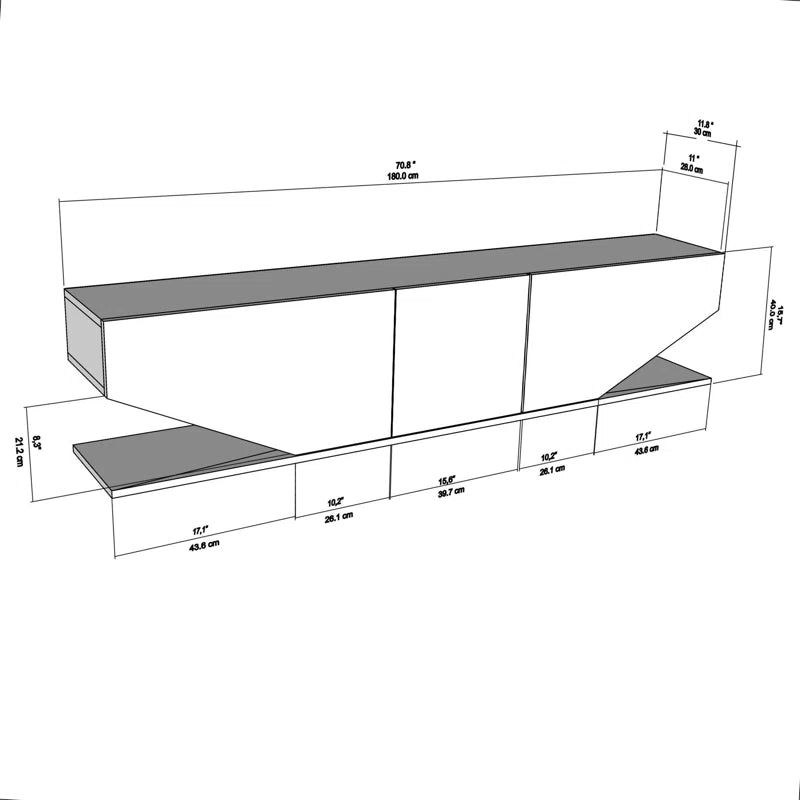 Agarita TV Stand for Tvs up to 78"