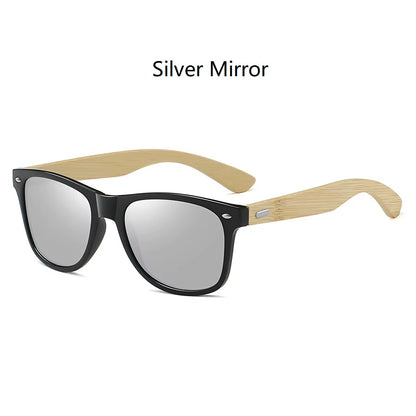 Bamboo Wood Vintage Square Sunglasses Men Women Luxury Brand Designer Sun Glasses Wooden Driving Fishing UV400 Eyewear