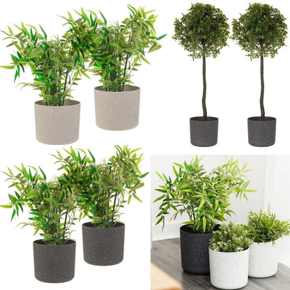 2Pcs Garden Plant Pot Planter Basket Flowerpot Plants Indoor Decor Tree Plastic - DynamicDrop Hub