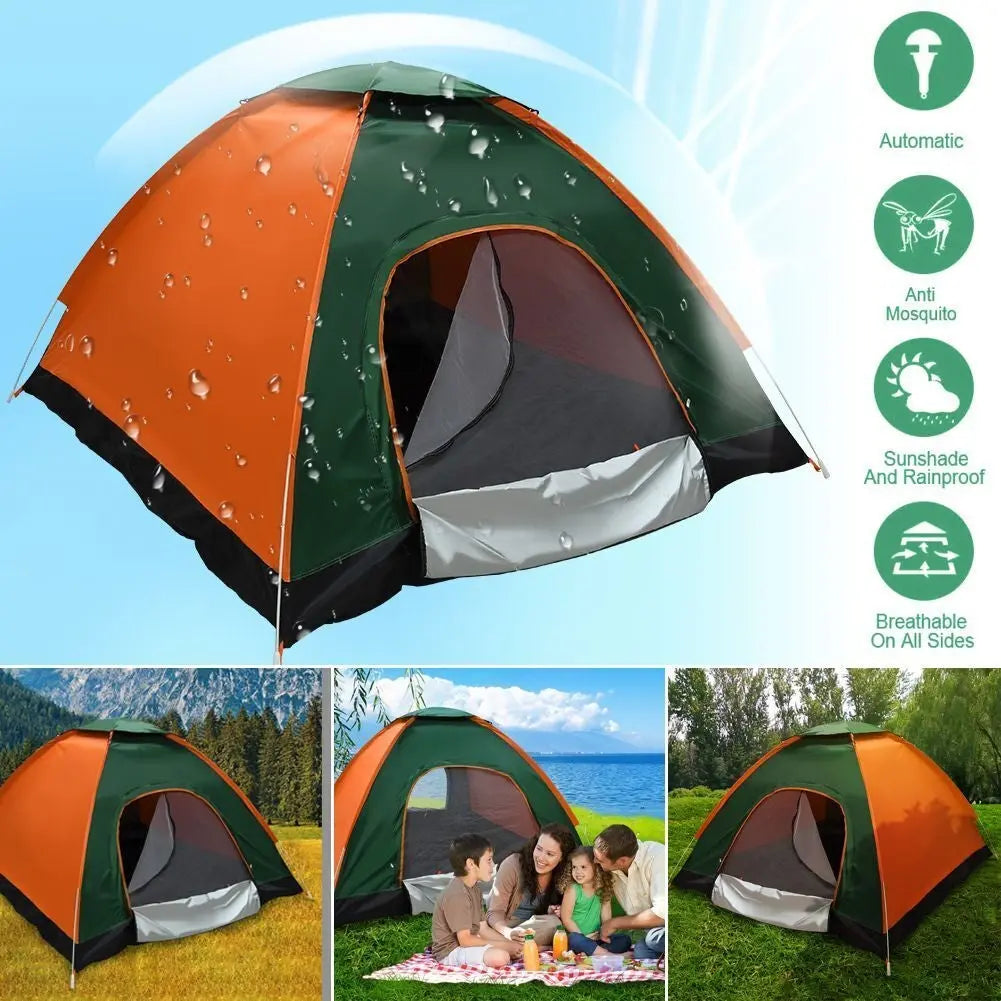 3-4 Man Person Automatic Pop up Tent Camping Outdoor Family Hiking Instant Tent - DynamicDrop Hub