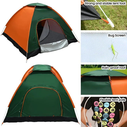 3-4 Man Person Automatic Pop up Tent Camping Outdoor Family Hiking Instant Tent - DynamicDrop Hub