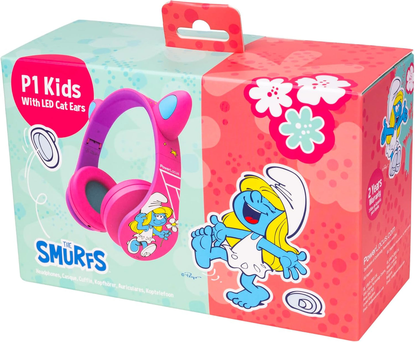 Smurfs Cat Ears Kids Headphones – Safe, Fun, and Versatile! Let Your Little Ones Explore a World of Sound with Style and Comfort!