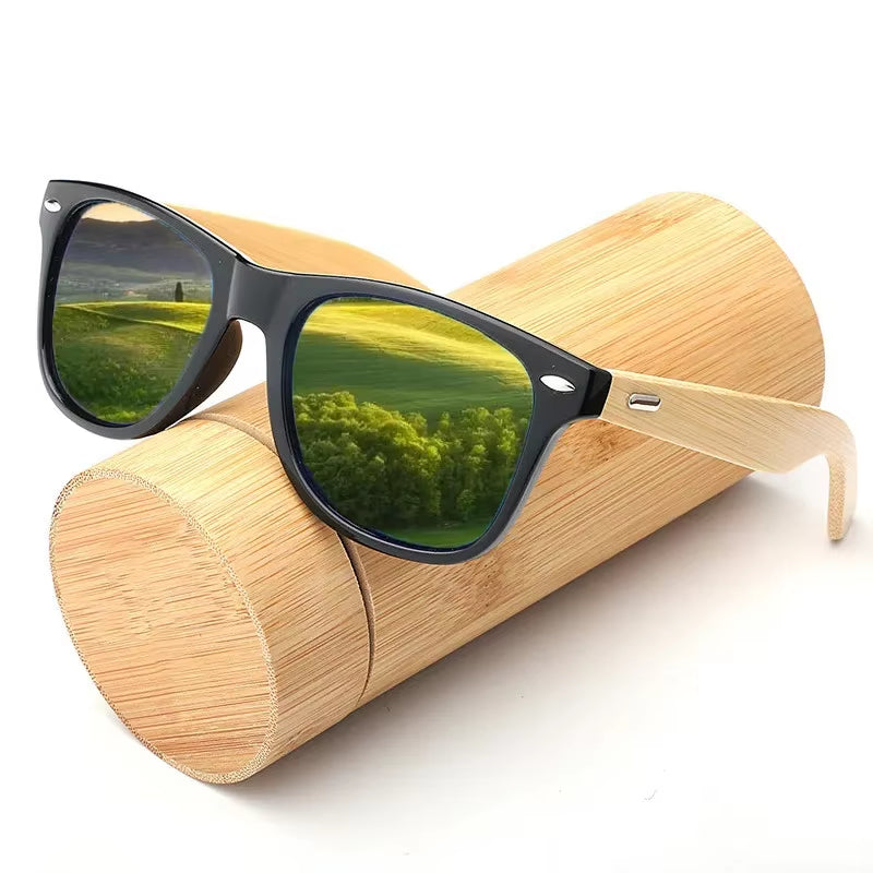 Wood Men's Ultraviolet Sunglasses Classic Male Driving Riding UV400 Sports Sun Glasses Eyewear Wooden Bamboo Eyeglasses