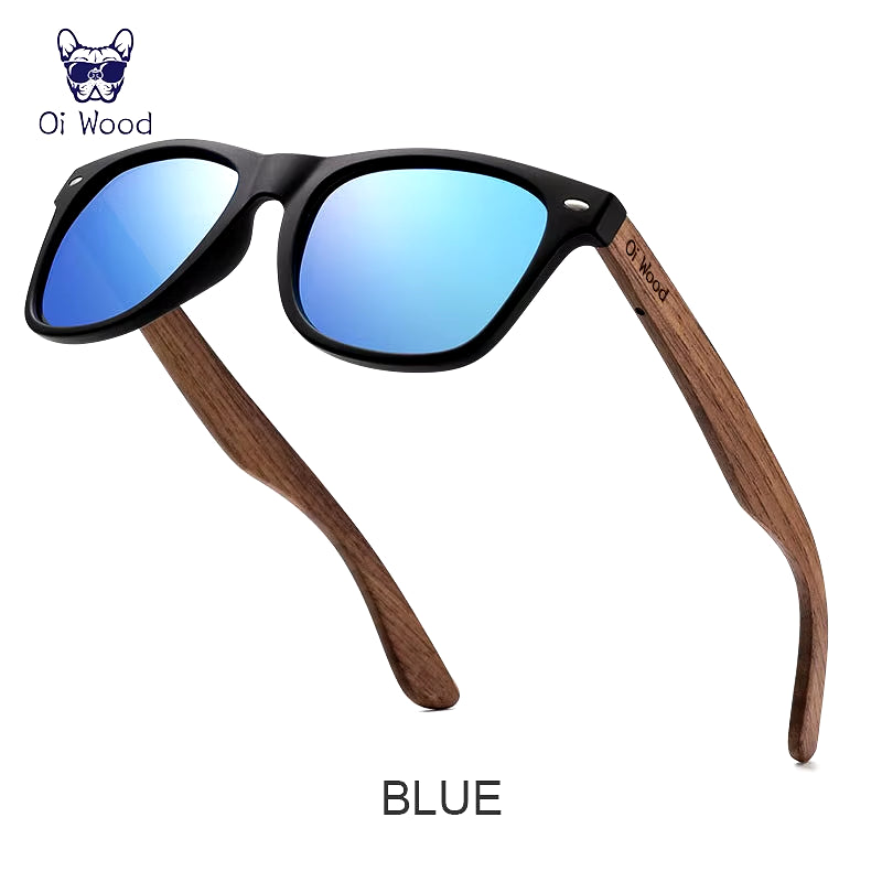 Oi Wood Brand Natural Wooden Sunglasses Men Polarized Fashion Sun Glasses Original Wood Oculos De Sol Masculino New TR90 Frames