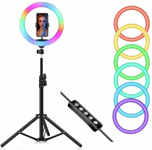 12" LED Ring Light with Stand for Youtube Tiktok Makeup Video Phone Selfie