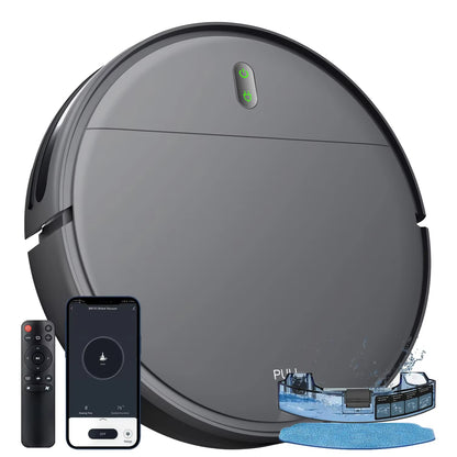 Robot Vacuum Cleaner with 6000Pa Strong Suction, 2500mAh Battery, and 3-in-1 Mopping, Sweeping, and Suction Functionality