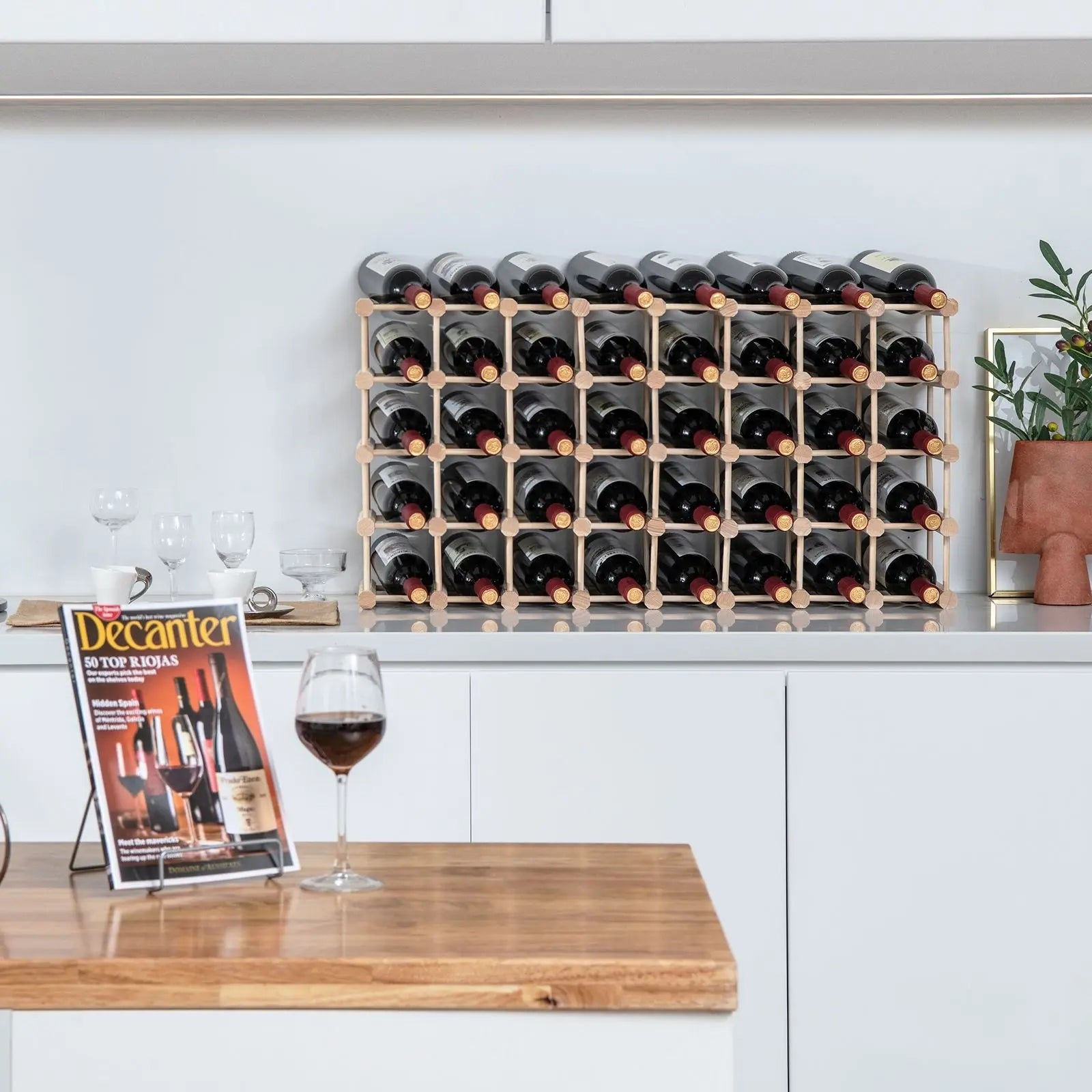 36-Bottle Wine Rack for Home Bar Pantry - DynamicDrop Hub