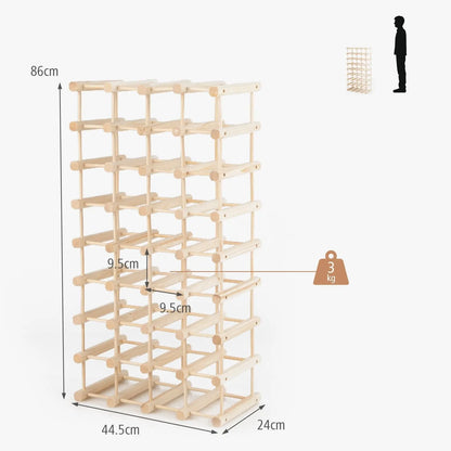 36-Bottle Wine Rack for Home Bar Pantry - DynamicDrop Hub