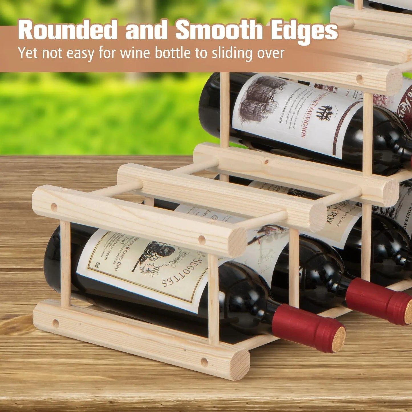 36-Bottle Wine Rack for Home Bar Pantry - DynamicDrop Hub