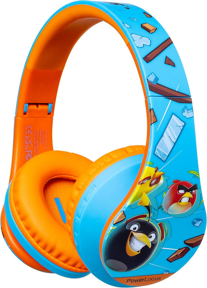 Kids Headphones, P2 Bluetooth Headphones for Kids with Volume Limit 85DB, Kids Wireless Headphones over Ear with Microphone, Foldable, Carry Case, Micro SD/TF for Iphone/Ipad/Laptop/Pc/Tv